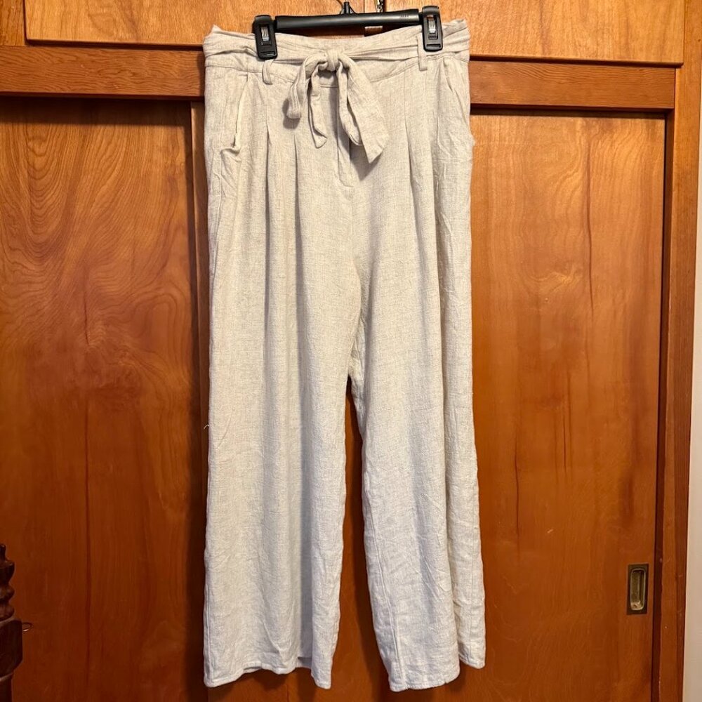 Lulus Wide Leg Linen Pants